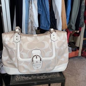 Coach Abby tote in cream. GUC